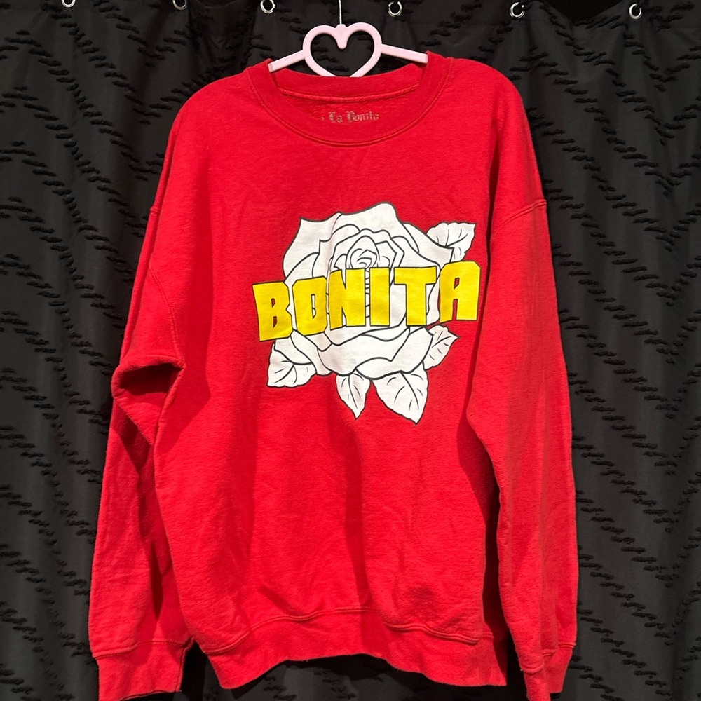 Viva La Vida Red “Bonita” Oversized Sweatshirt